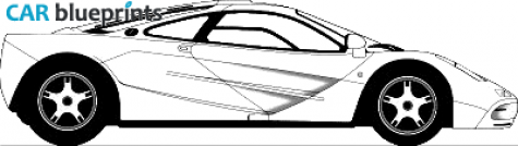 1994 McLaren F1 Coupe blueprint