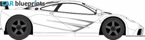 1995 McLaren F1 Coupe blueprint