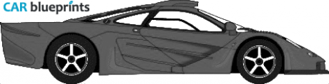 1997 McLaren F1 GT Coupe blueprint