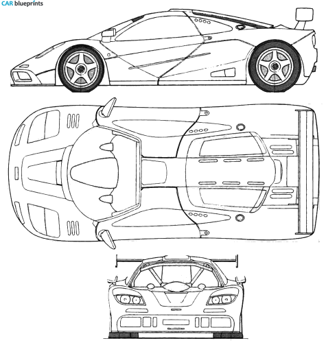 1989 McLaren F1 LM Coupe blueprint