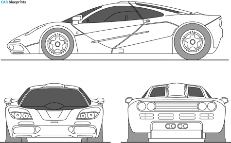 1992 McLaren F1 Coupe blueprint