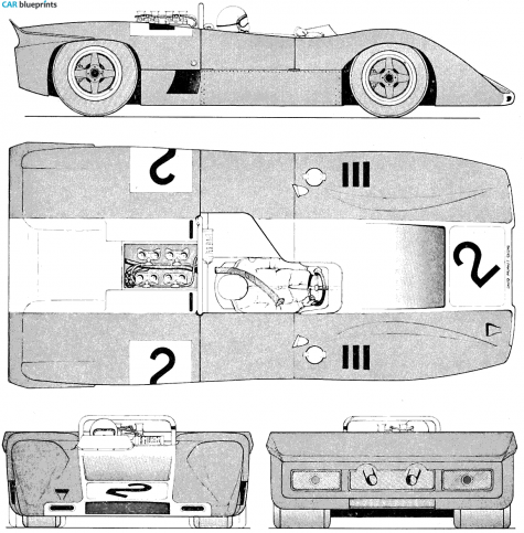 1970 McLaren M12 Can Am OW blueprint