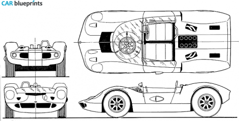 1964 McLaren M1A Cabriolet blueprint