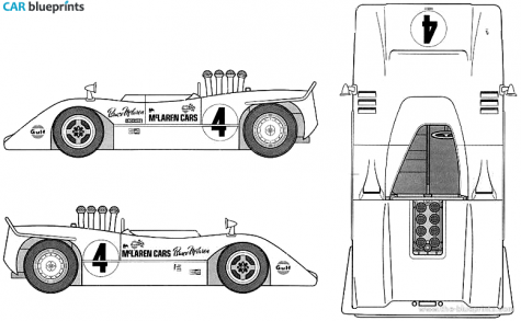 1968 McLaren M8A Cabriolet blueprint