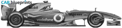 2009 McLaren Mercedes MP4-24 OW blueprint
