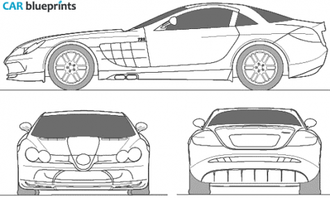 2007 McLaren Mercedes SLR 722 Edition Coupe blueprint