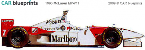 1996 McLaren MP4/11 F1 OW blueprint