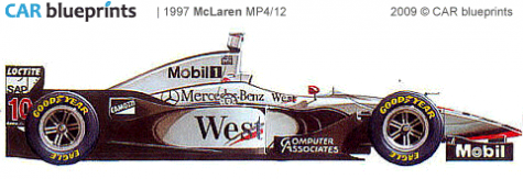 1997 McLaren MP4/12 F1 OW blueprint