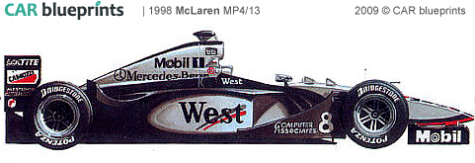 1998 McLaren MP4/13 F1 OW blueprint