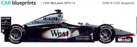 1999 McLaren MP4/14 F1 OW blueprint