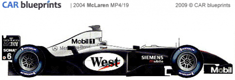 2004 McLaren MP4/19 F1 OW blueprint