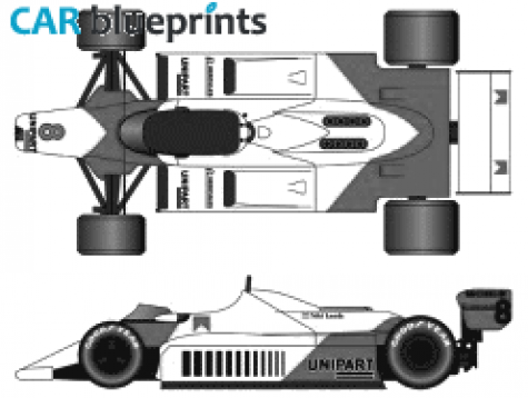 1982 McLaren MP4/1B F1 GP OW blueprint