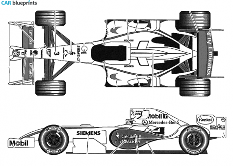 2006 McLaren MP4-21 OW blueprint