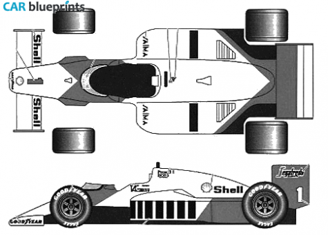 1986 McLaren MP4/2C OW blueprint