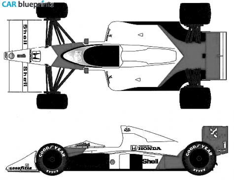 1989 McLaren MP4/5 OW blueprint