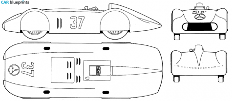 1934 Mercedes-Benz Avus Coupe blueprint