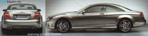 2007 Mercedes-Benz CL-Class W216 CL 65 AMG Coupe blueprint