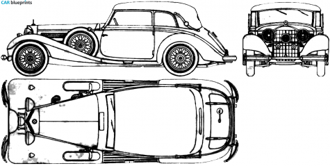 1937 Mercedes-Benz 540K Cabriolet blueprint