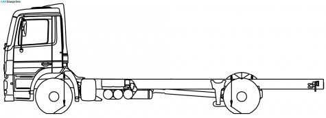 Mercedes-Benz Actros 18L Truck blueprint