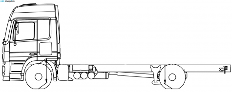 Mercedes-Benz Actros 18I Truck blueprint