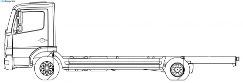 Mercedes-Benz Atego 12L Lowliner Truck blueprint