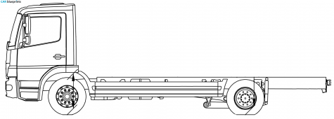 Mercedes-Benz Atego 12L Truck blueprint