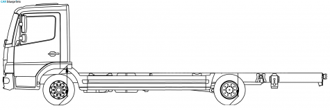 Mercedes-Benz Atego 8 8.6t Truck blueprint