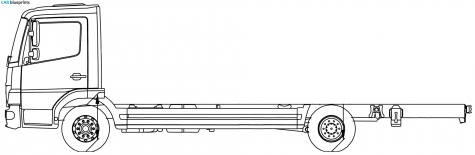 Mercedes-Benz Atego 9 Truck blueprint