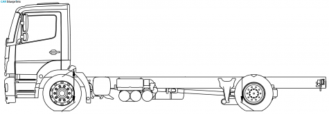 Mercedes-Benz Axor II Lowliner Truck blueprint