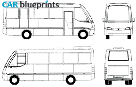 Mercedes-Benz 0814 DC Bus blueprint