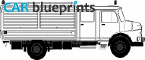 1974 Mercedes-Benz 1113 Fire Truck blueprint