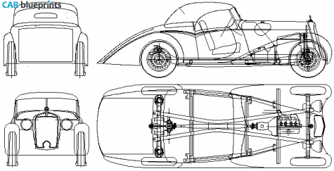 1936 Mercedes-Benz W136 170V Cabriolet blueprint