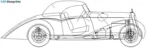 1936 Mercedes-Benz W136 170V Cabriolet blueprint