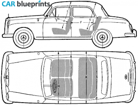 1959 Mercedes-Benz W120 180 Sedan blueprint