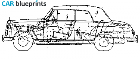 1953 Mercedes-Benz W120 180 Cabriolet blueprint