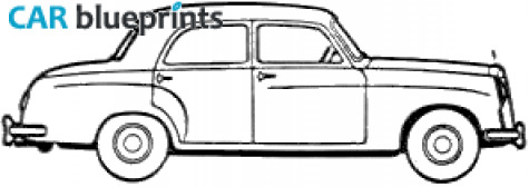 1960 Mercedes-Benz W121 190D Sedan blueprint