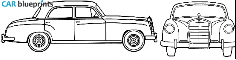 1957 Mercedes-Benz W120 219 Sedan blueprint