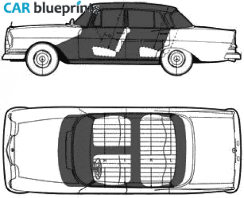 1961 Mercedes-Benz W110 220 Sedan blueprint