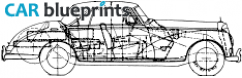 1960 Mercedes-Benz W128 220 Sedan blueprint