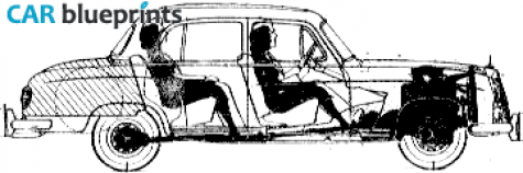 1957 Mercedes-Benz S-Class W120 220S Sedan blueprint