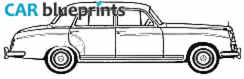 1958 Mercedes-Benz S-Class W120 220S Sedan blueprint