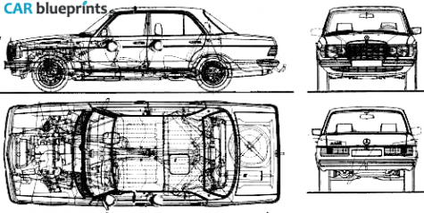 1976 Mercedes-Benz W123 230E Sedan blueprint