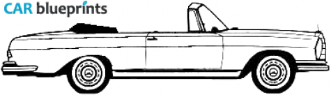 1969 Mercedes-Benz W108 250SE Cabriolet blueprint