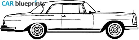 1967 Mercedes-Benz W108 250SE Coupe blueprint