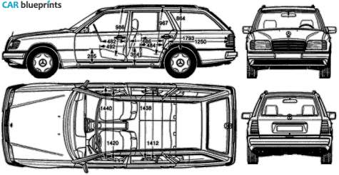 1986 Mercedes-Benz E-Class W124 280TE Wagon blueprint