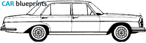 1971 Mercedes-Benz SEL-class W108 300SEL Sedan blueprint