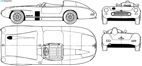 1955 Mercedes-Benz 300 SLS Roadster blueprint