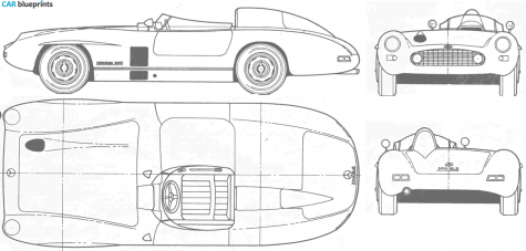 1955 Mercedes-Benz 300 SLS Coupe blueprint