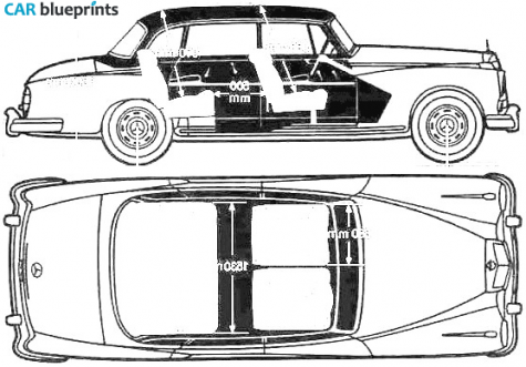 1959 Mercedes-Benz W189 300d Sedan blueprint