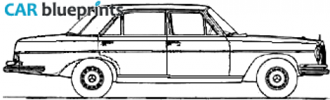 1969 Mercedes-Benz SEL-class W108 300SEL Sedan blueprint